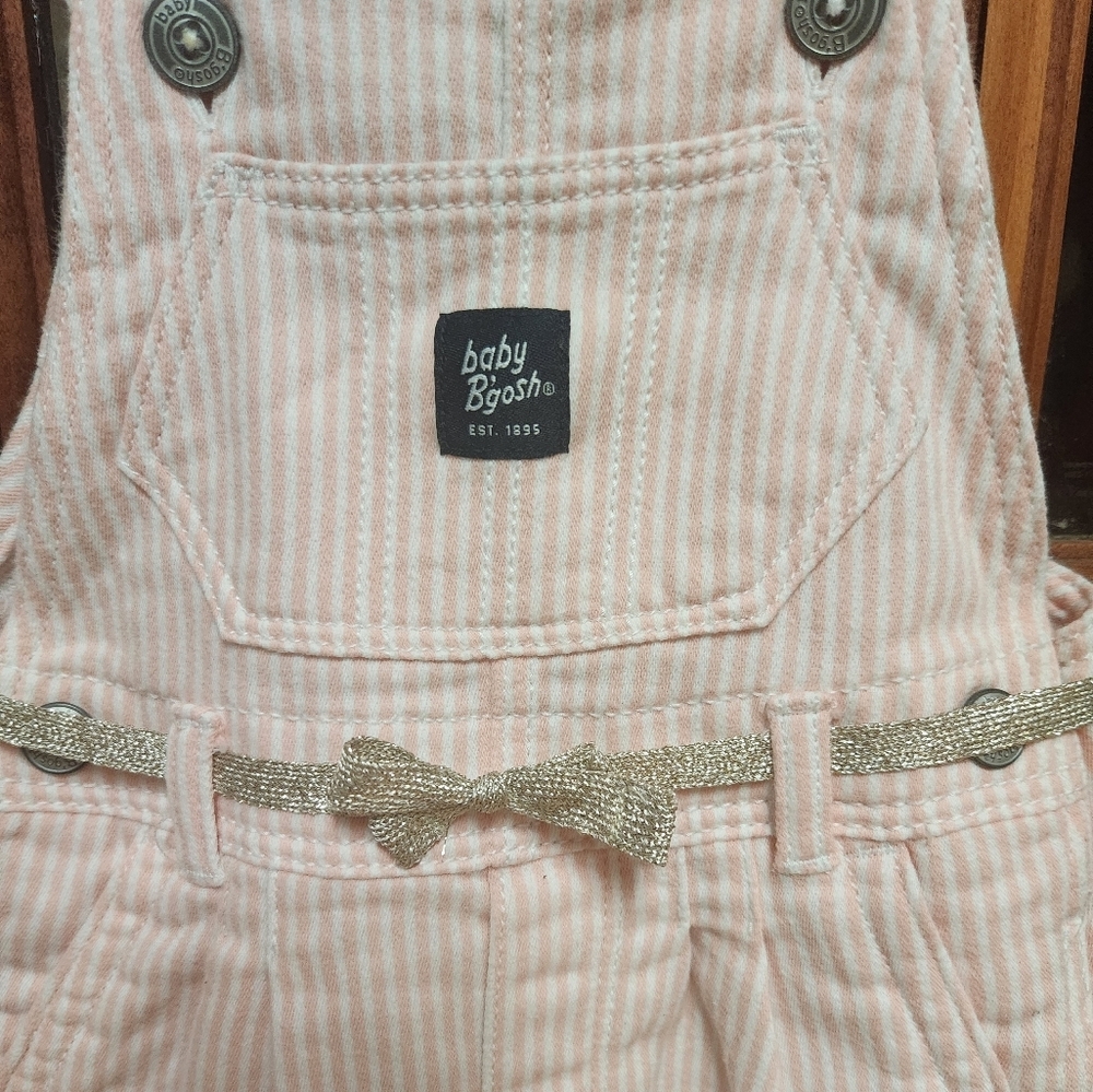 Pink Striped Overalls‎